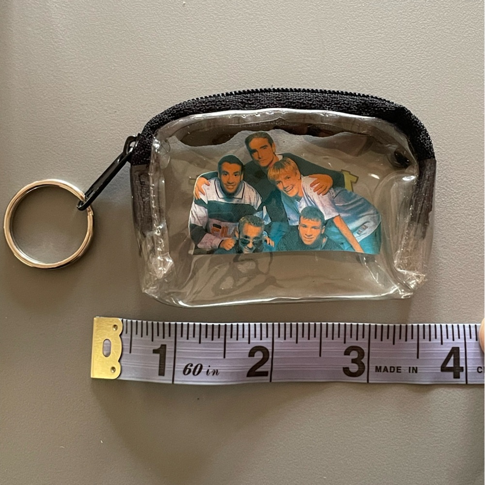 Backstreet Boys Clear Keychain Chain Pouch with Group Image
